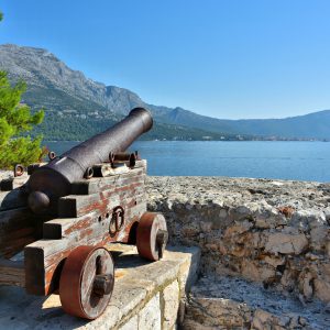 Cannon at Tower of All Saints in Korčula, Croatia - Encircle Photos
