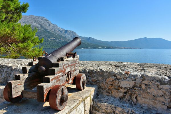 Cannon at Tower of All Saints in Korčula, Croatia - Encircle Photos