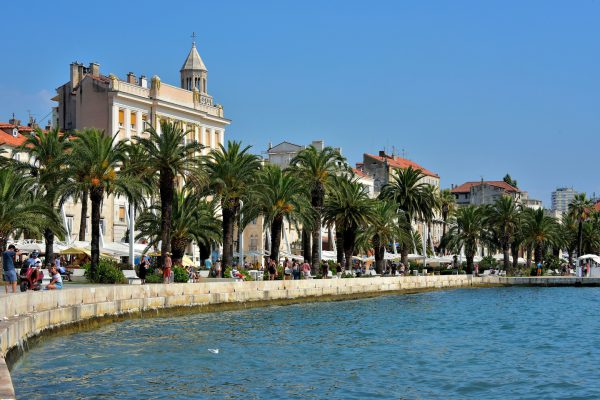 Promenade along Small Boat Harbor in Split, Croatia - Encircle Photos
