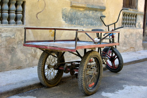 Curbside Bicycle Cart in Havana, Cuba - Encircle Photos