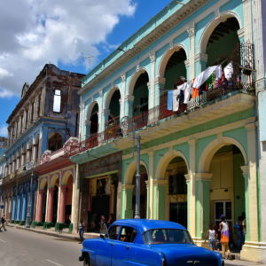 DeSoto Diplomat Driving Down Avenue de Italia in Havana, Cuba - Encircle Photos
