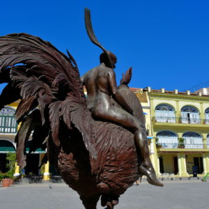 Fantastic Voyage Sculpture at Plaza Vieja in Havana, Cuba - Encircle Photos