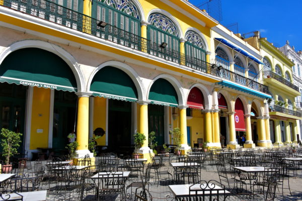 Outdoor Eatery at Plaza Vieja in Havana, Cuba - Encircle Photos
