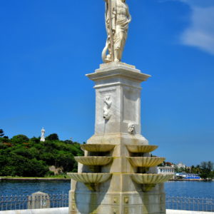 Sculptures along Canal de Entrada in Havana, Cuba - Encircle Photos