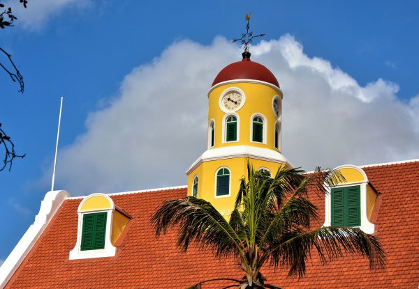Fort Amsterdam Church Clock Tower in Punda, Eastside of Willemstad, Curaçao - Encircle Photos