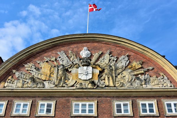 Ornate Frieze on The Red Building in Copenhagen, Denmark - Encircle Photos