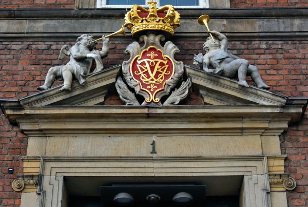 Pediment above Ministry of Finance Entrance in Copenhagen, Denmark - Encircle Photos