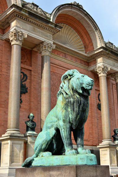 Lion Sculpture at Ny Carlsberg Glyptotek in Copenhagen, Denmark - Encircle Photos