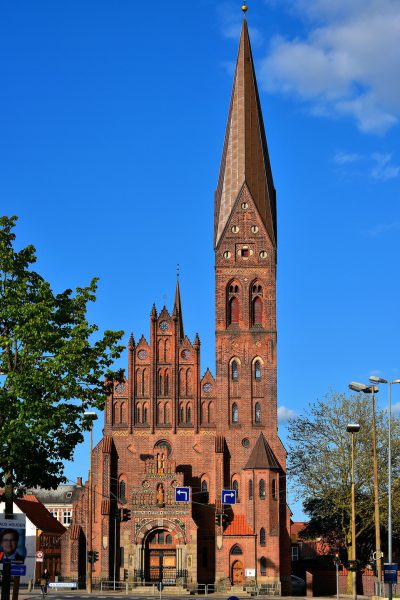 Spire of St. Alban’s Church in Odense, Denmark - Encircle Photos
