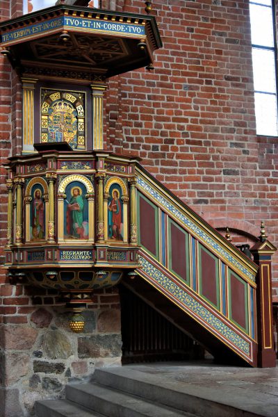 Pulpit inside Sct. Nicolai Kirke in Svendborg, Denmark - Encircle Photos