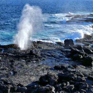 Spouting Blowhole at Punta Suárez on Española Island in Galápagos, EC - Encircle Photos