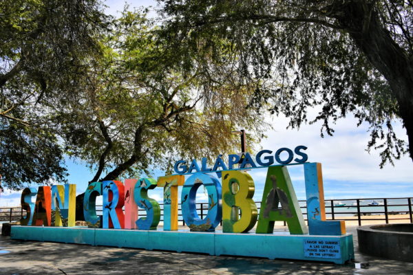 San Cristóbal Island Sign at Puerto Baquerizo Moreno in Galápagos, EC - Encircle Photos