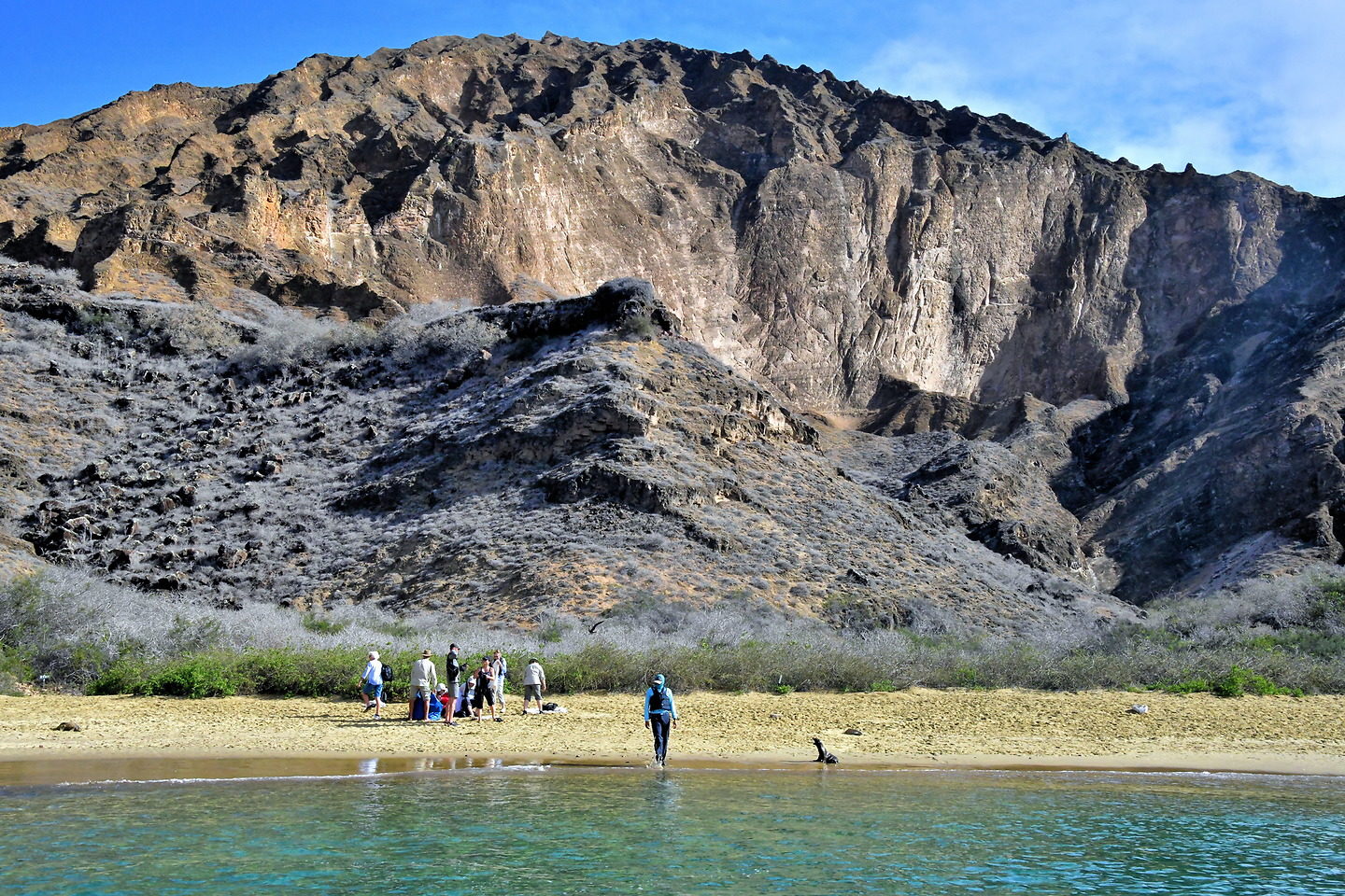 Green Beach at Punta Pitt on San Cristóbal Island in Galápagos, EC