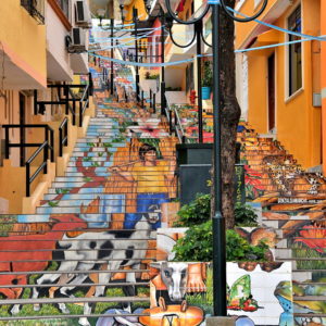 Stair Mural at Cerro del Carmen in Guayaquil, Ecuador - Encircle Photos