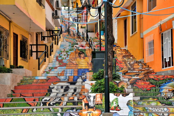 Stair Mural at Cerro del Carmen in Guayaquil, Ecuador - Encircle Photos