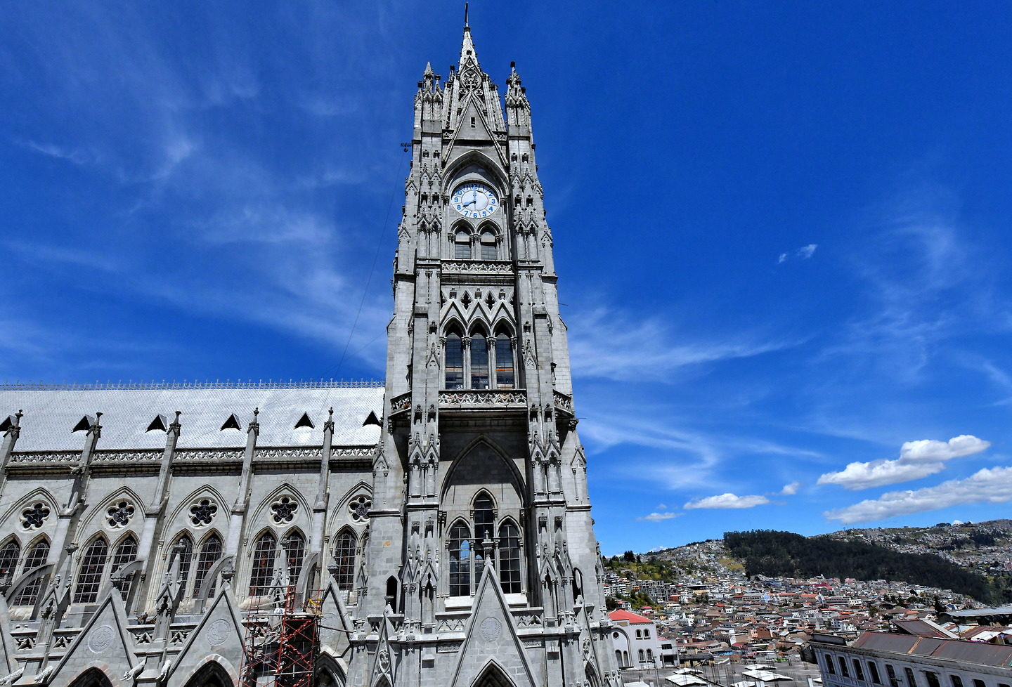 Spire of Basilica of the National Vow in Quito, Ecuador Encircle Photos