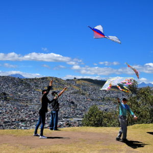 Flying Kites on El Panecillo in Quito, Ecuador - Encircle Photos