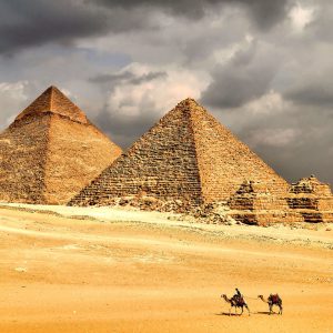 Great Pyramids and Camels at Giza, Egypt - Encircle Photos