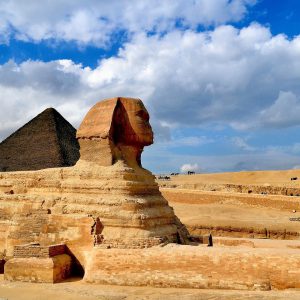 Great Sphinx and Pyramid of Khufu at Giza, Egypt - Encircle Photos