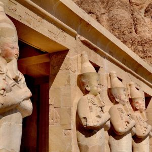Osiris Statues at Deir el-Bahari or Temple of Queen Hatshepsut in Luxor, Egypt - Encircle Photos