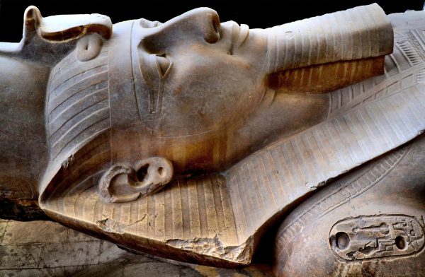 Reclining Limestone Statue of Colossus of Ramesses II in Memphis, Egypt - Encircle Photos