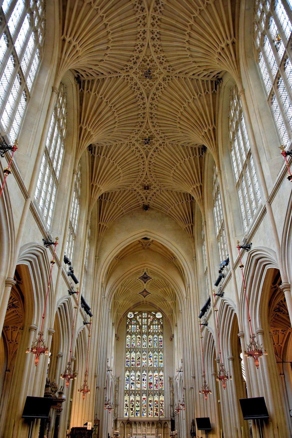 Fan Vault Inside of Bath Abbey in Bath, England Encircle Photos