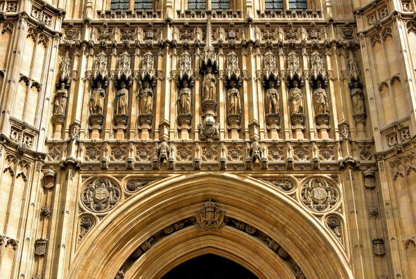 Victoria Tower’s Tympanum at Palace of Westminster in London, England - Encircle Photos