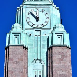 Clock Tower of the Central Railway Station in Helsinki, Finland - Encircle Photos