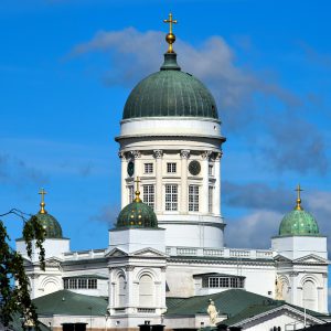 Close Up of Helsinki Cathedral Dome in Helsinki, Finland - Encircle Photos
