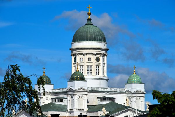 Close Up of Helsinki Cathedral Dome in Helsinki, Finland - Encircle Photos