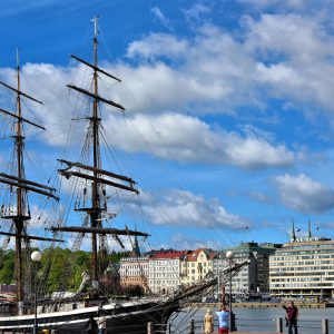 Moored Wooden Sailing Ship in Helsinki, Finland - Encircle Photos
