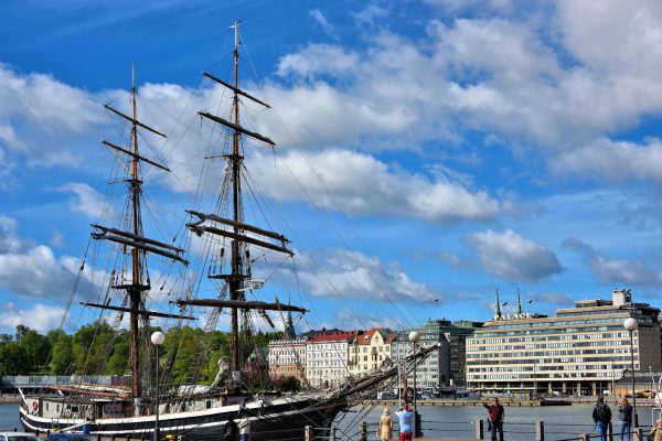 Moored Wooden Sailing Ship in Helsinki, Finland - Encircle Photos