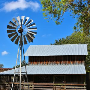 Old Boathouse and Windmill at Manatee Village in Bradenton, Florida - Encircle Photos
