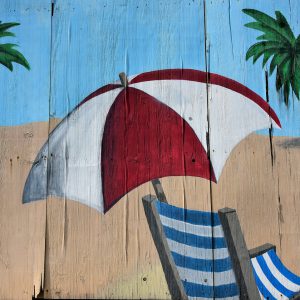 Beach Chair and Umbrella Mural in Fort Lauderdale, Florida - Encircle Photos