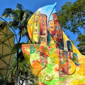 Colorful Sailboat Sculpture in Fort Lauderdale, Florida - Encircle Photos