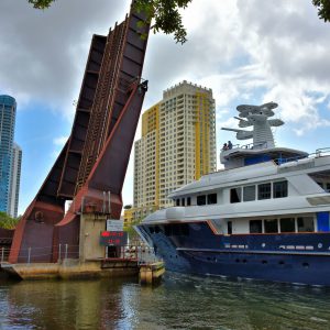 Rising Drawbridge for Yacht in Fort Lauderdale, Florida - Encircle Photos