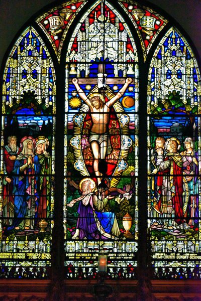 Crucifixion Stained Glass Window in Key West, Florida - Encircle Photos