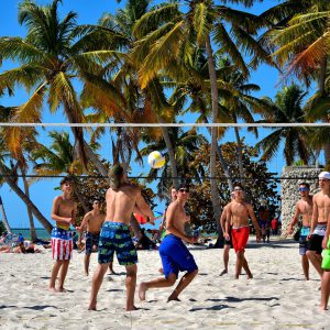 Beach Volleyball Game at Smathers Beach in Key West, Florida - Encircle Photos