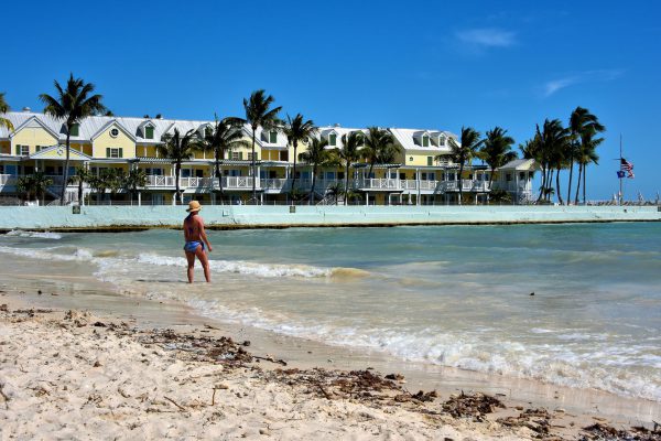 Woman Wading at South Beach in Key West, Florida - Encircle Photos
