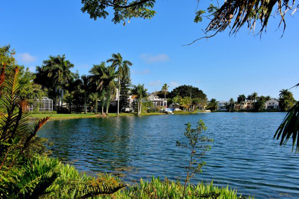 Large Homes on Shoreline of a Cove in Naples, Florida - Encircle Photos