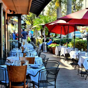 Outdoor Café Seating in Naples, Florida - Encircle Photos