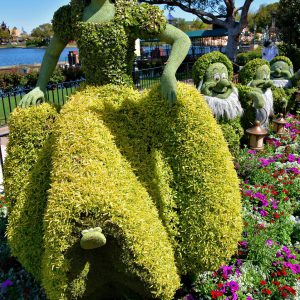Snow White and Seven Dwarfs Topiary in Germany at Epcot in Orlando, Florida - Encircle Photos