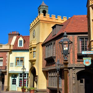 Architecture of Stores in United Kingdom at Epcot in Orlando, Florida - Encircle Photos