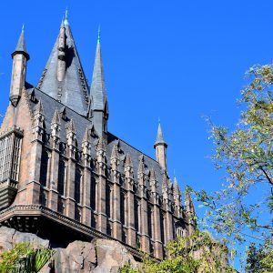Hogwarts Castle from Below at Islands of Adventure in Orlando, Florida - Encircle Photos