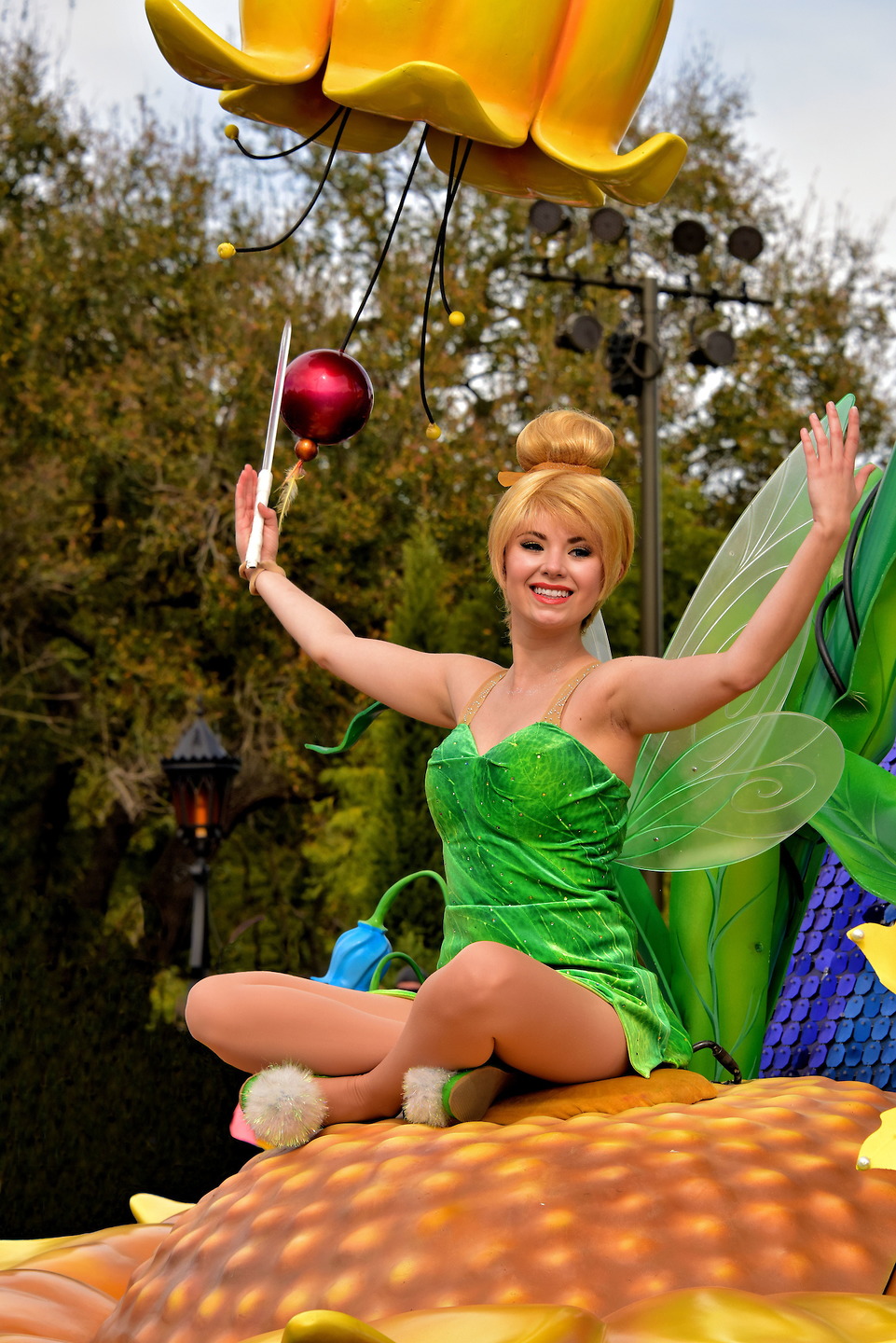 Tinker Bell on Parade Float at Magic Kingdom in Orlando, Florida