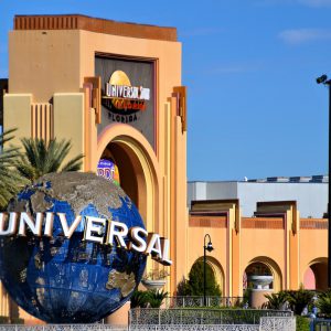 Logo Globe at Park Entrance of Universal in Orlando, Florida - Encircle Photos