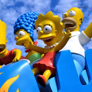 Simpsons Riding Rollercoaster at Universal in Orlando, Florida - Encircle Photos