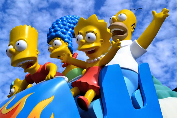 Simpsons Riding Rollercoaster at Universal in Orlando, Florida - Encircle Photos