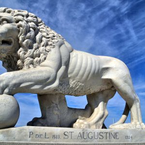 Medici Lion Statue on Bridge of Lions in St. Augustine, Florida - Encircle Photos