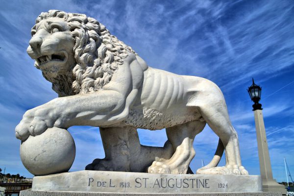 Medici Lion Statue on Bridge of Lions in St. Augustine, Florida - Encircle Photos